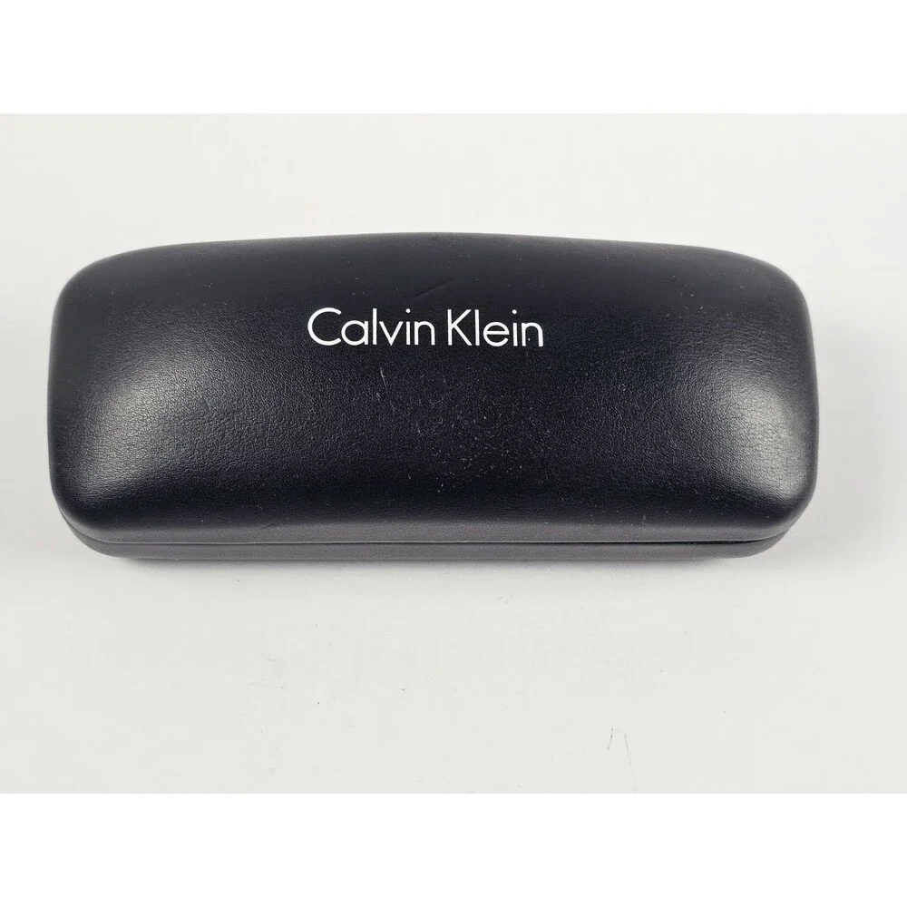Calvin Klein Hard Shell Eye Glass Case Black Clam Shell